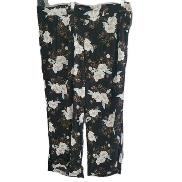 Torrid Wide Leg‎ Pants Women's 3x Floral Pull On Pockets Elastic Waistband - Picture 5 of 9